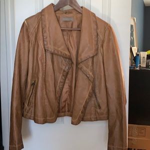 Bagatelle Tan vegan leather jacket